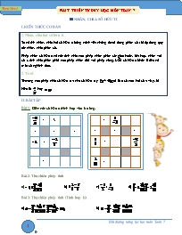 Chuyên đề Bồi dưỡng năng lực học Đại số Lớp 7 - Chương I, Bài 3: Nhân, chia số hữu tỉ