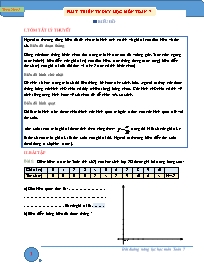 Chuyên đề Bồi dưỡng năng lực học Đại số Lớp 7 - Chương III, Bài 3: Biểu đồ