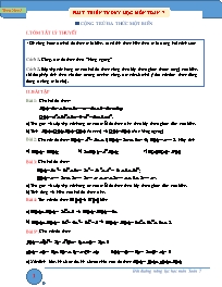 Chuyên đề Bồi dưỡng năng lực học Đại số Lớp 7 - Chương IV, Bài 8: Cộng trừ đa thức một biến