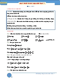 Chuyên đề Bồi dưỡng năng lực học Đại số Lớp 7