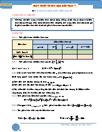 Chuyên đề Bồi dưỡng năng lực học Đại số Lớp 7 - Chương IV, Bài 2: Giá trị của một biểu thức đại số