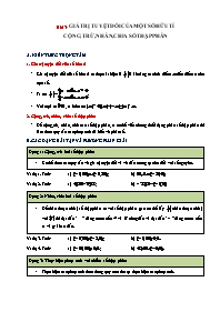 Chuyên đề Đại số Lớp 7 - Chương 1, Bài 3: Giá trị tuyệt đối của một số hữu tỉ cộng, trừ, nhân, chia số thập phân