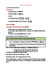 Chuyên đề Đại số Lớp 7 - Chương 2, Bài: Ôn tập chương 2