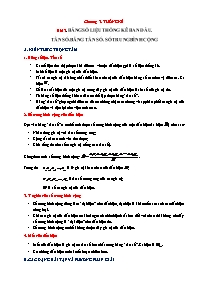 Chuyên đề Đại số Lớp 7 - Chương 3: Thống kê - Bài 3: Bảng số liệu thống kê ban đầu. Tần số. Bảng tần số. Số trung bình cộng