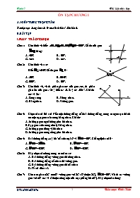Chuyên đề Hình học Lớp 7 - Chương 1: Đường thẳng vuông góc. Đường thẳng song song - Ôn tập chương I