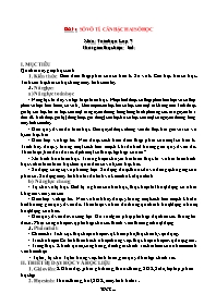 Giáo án Toán Lớp 7 (Chân trời sáng tạo) - Chư