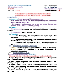 Kế hoạch bài dạy Hình học Lớp 7 (Chân trời sá