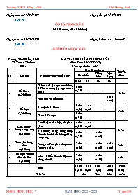 Kế hoạch bài dạy Hình học Lớp 7 (Kết nối tri thức với cuộc sống) - Tuần 16, 17, 18 - Năm học 2022-2023 - Mai Hoàng Sanh