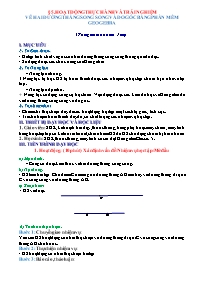 Kế hoạch bài dạy môn Toán Lớp 7 (Chân trời sáng tạo) - Chương 4, Bài 5: Hoạt động thực hành và trải nghiệm: Vẽ hai đường thẳng song song và đo góc bằng phần mềm Geogebra
