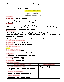 Kế hoạch bài dạy Toán Lớp 7 (Cánh diều) - Chư