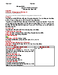Kế hoạch bài dạy Toán Lớp 7 (Cánh diều) - Chư