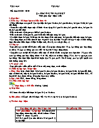 Kế hoạch bài dạy Toán Lớp 7 (Cánh diều) - Chư