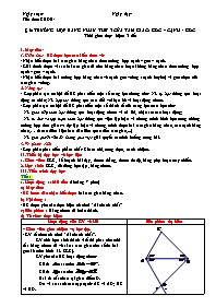 Kế hoạch bài dạy Toán Lớp 7 (Cánh diều) - Chư