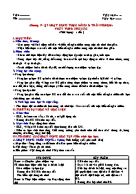 Kế hoạch bài dạy Toán Lớp 7 (Chân trời sáng t