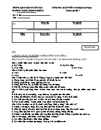 3 Đề kiểm tra Lịch sử 7 - Năm học 2019-2020 -