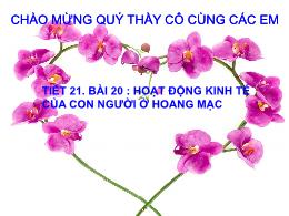 Bài giảng Địa lí 7 - Tiết 21, Bài 20: Hoạt độ