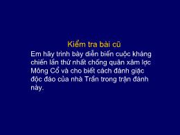 Bài giảng Lịch sử 7 - Tiết 26, Bài 14: Ba lần