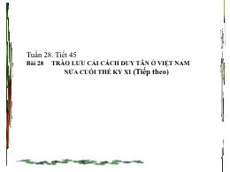 Bài giảng Lịch sử 7 - Tiêt 45, Bài 28: Trào l