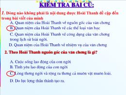 Bài giảng môn Ngữ văn Lớp 7 - Tiết 105: Sống 