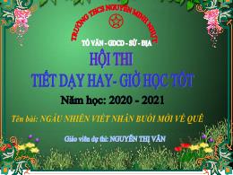 Bài giảng Ngữ văn 7 - Bài: Ngẫu nhiên viết nh