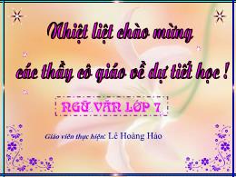 Bài giảng Ngữ văn 7 - Tiết 127: Dấu gạch ngan