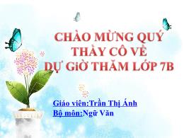 Bài giảng Ngữ văn 7 - Tiết 54, Bài: Điệp ngữ 