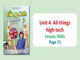 Bài giảng Tiếng Anh 7 (Right on) - Unit 4: Al