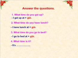 Bài giảng Tiếng Anh 7 - Unit 4, Lesson 2: A-S