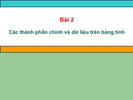 Bài giảng Tin học 7 - Bài 2: Các thành phần c