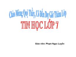 Bài giảng Tin học 7 - Tiết 7, Bài 4: Máy tính