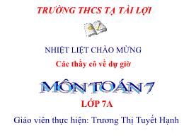 Bài giảng Toán 7 - Bài 6: Cộng, trừ đa thức -