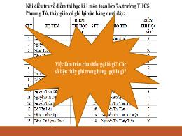 Bài giảng Toán 7 - Chương III: Thống kê - Bài