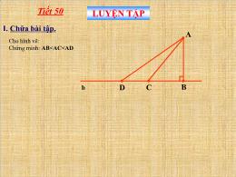 Bài giảng Toán 7 - Tiết 50: Luyện tập