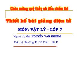 Bài giảng Vật lí 7 - Bài 3: Ứng dụng định luậ