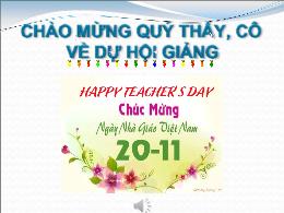 Bài giảng Vật lí 7 - Chủ đề: Nguồn âm (Tiết 1