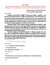 Chuyên đề Bản nhận xét, đánh giá sách giáo kh