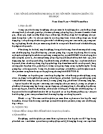 Chuyên đề Đổi mới sinh hoạt chuyên môn theo n