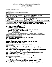 Đề cương ôn tập cuối học kì II Tiếng Anh 7 - 