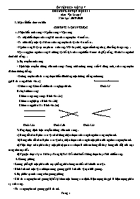 Đề cương ôn tập học kì I Vật lí 7 - Năm học 2019-2020