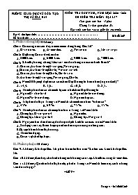 Đề kiểm tra cuối học kì II Địa lí 7 - Mã đề 2