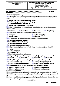 Đề kiểm tra cuối học kì II Lịch sử 7 - Mã đề 