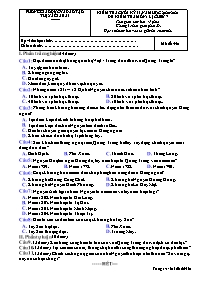 Đề kiểm tra cuối học kì II Lịch sử 7 - Mã đề 