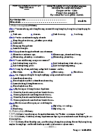 Đề kiểm tra cuối học kì II Sinh học 7 - Mã đề