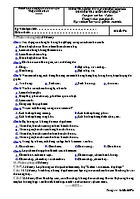 Đề kiểm tra cuối học kì II Sinh học 7 - Mã đề