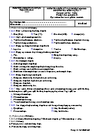 Đề kiểm tra cuối học kì II Vật lí 7 - Mã đề 2