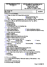 Đề kiểm tra cuối học kì II Vật lí 7 - Mã đề 3