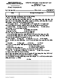 Đề kiêm tra giữa học kì II Địa lí 7 - Mã đề 0