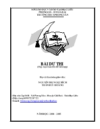 Giáo án Âm nhạc 7 - Tiết 4: Học hát Lí cây đa