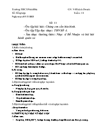 Giáo án Âm nhạc 7 - Tuần 11 - Năm học 2021-20