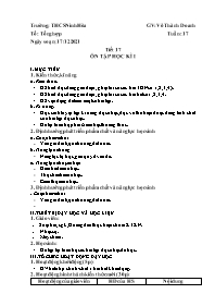 Giáo án Âm nhạc 7 - Tuần 17 - Năm học 2021-20